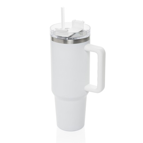 white Vaso de acero reciclado RCS Peakflow 1200 ml