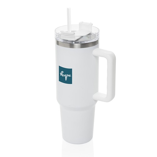 white Vaso de acero reciclado RCS Peakflow 1200 ml