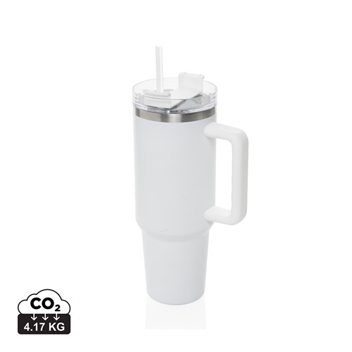 white Vaso de acero reciclado RCS Peakflow 1200 ml