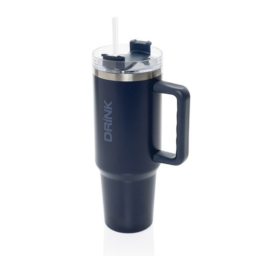 azul marino Vaso de acero reciclado RCS Peakflow 1200 ml