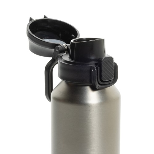 Botella deportiva con cierre de acero reciclado RCS, 600 ml