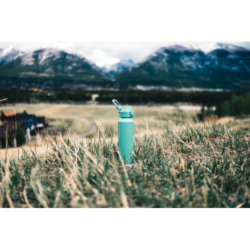 Botella deportiva Via RCS Re-steel con tapa bloqueable 600ML