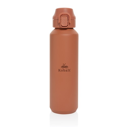 Botella deportiva con cierre de acero reciclado RCS, 600 ml