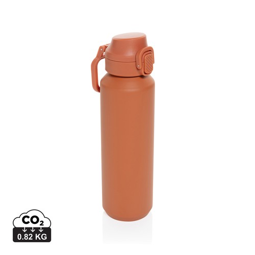 BOTELLA DEPORTIVA VIA RCS RE-STEEL CON TAPA BLOQUEABLE 600ML