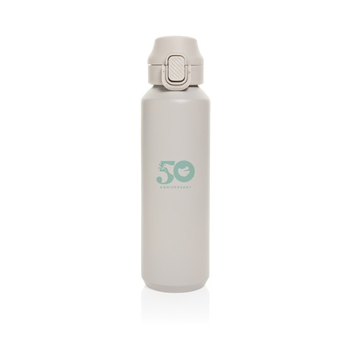 Botella deportiva con cierre de acero reciclado RCS, 600 ml