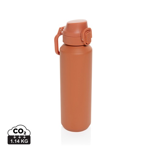 Botella deportiva con cierre de acero reciclado RCS, 600 ml
