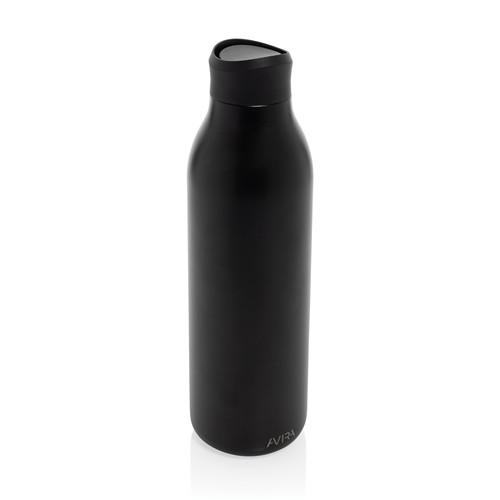 black Botella agua Avira Alok RCS Re-Steel 360 de 600 ml
