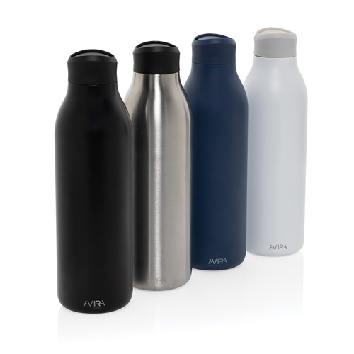 black Botella agua Avira Alok RCS Re-Steel 360 de 600 ml