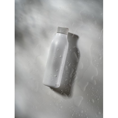 white Botella agua Avira Alok RCS Re-Steel 360 de 600 ml