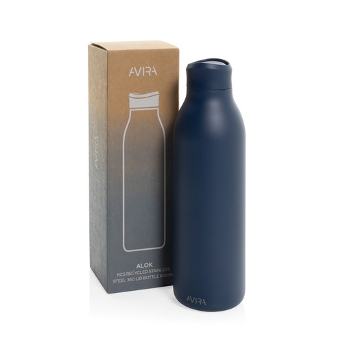 azul marino Botella agua Avira Alok RCS Re-Steel 360 de 600 ml