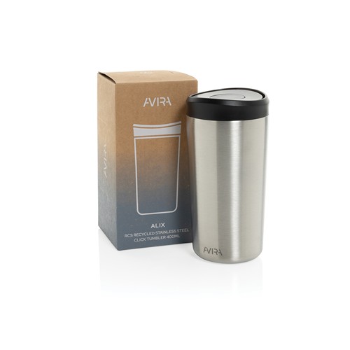 plateado Taza Avira Alix acero inoxidable RCS clik 400 ml