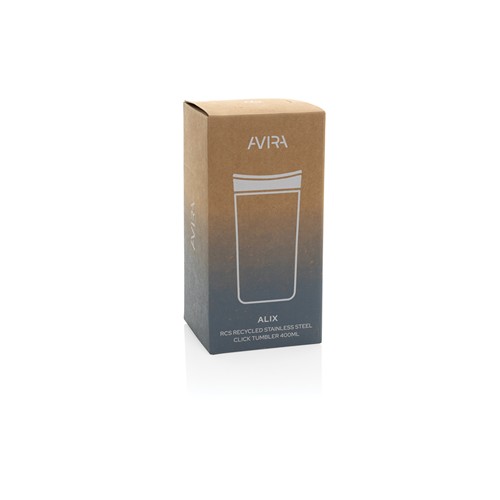 plateado Taza Avira Alix acero inoxidable RCS clik 400 ml