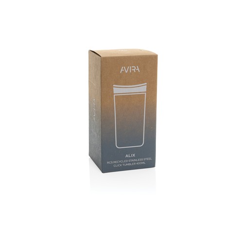 white Taza Avira Alix acero inoxidable RCS clik 400 ml
