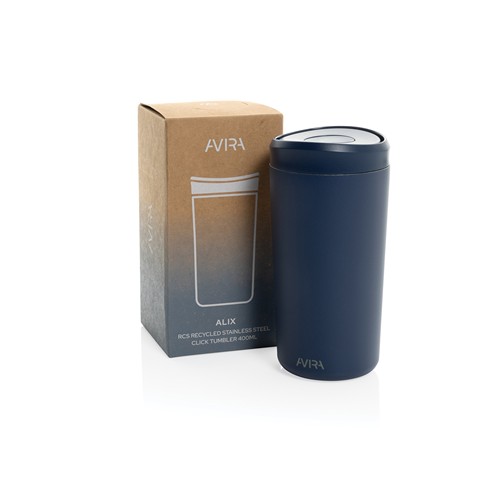 azul marino Taza Avira Alix acero inoxidable RCS clik 400 ml