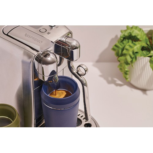 azul marino Taza Topl To Go de acero reciclado con tapa patentada 360