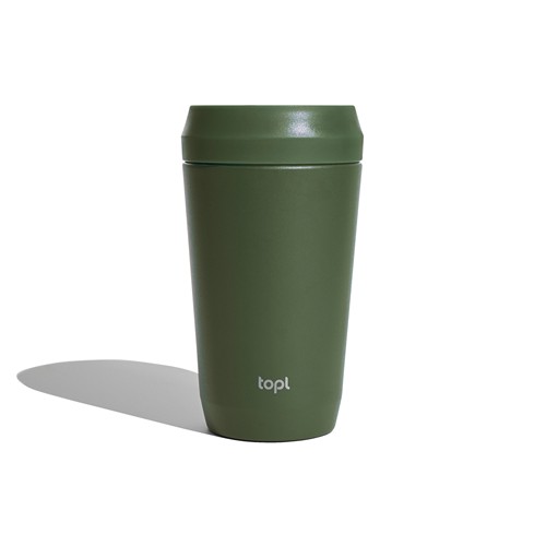 green Taza Topl To Go de acero reciclado con tapa patentada 360