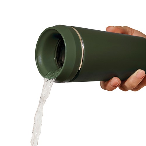 green Taza Topl To Go de acero reciclado con tapa patentada 360