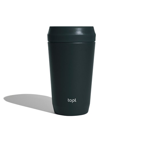 Taza Topl To Go de acero reciclado con tapa patentada 360