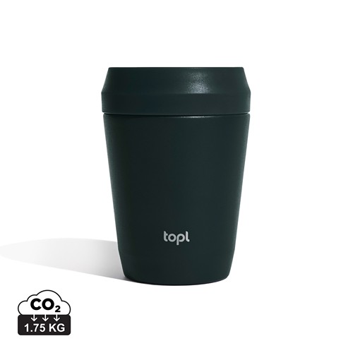 Mug 235 ml avec couvercle 360 en acier recyclé Topl - 1
