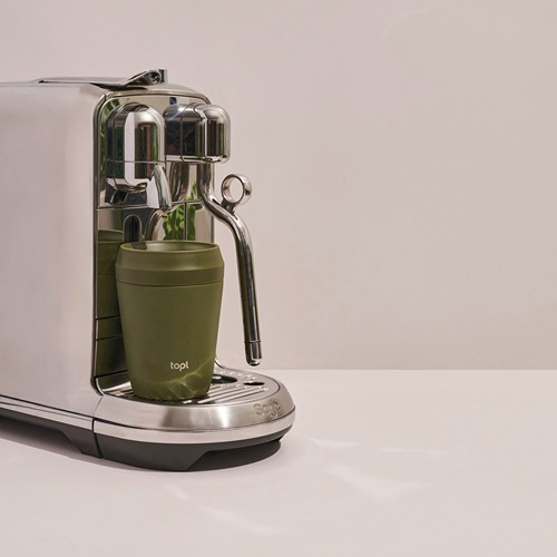 Taza Topl To Go de acero reciclado con tapa patentada 360