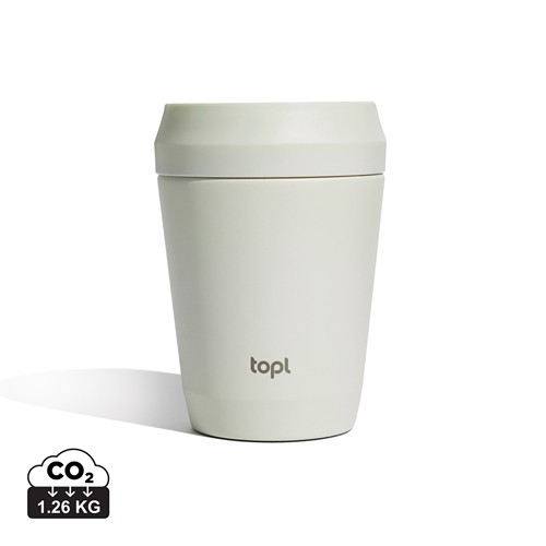 Mug 235 ml avec couvercle 360 en acier recyclé Topl - 1