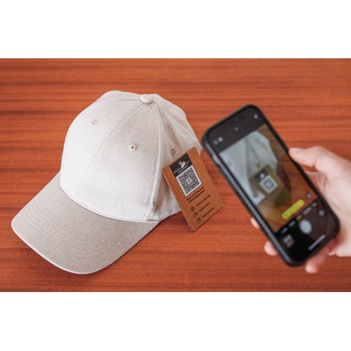 Gorra 6 paneles tejido jaspeado reciclado Milo AWARE™200 gr