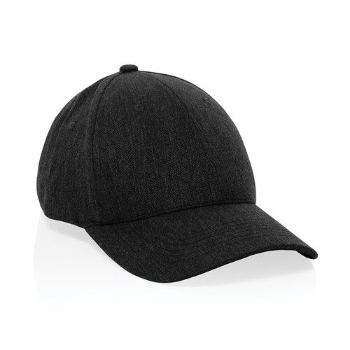 black Gorra 6 paneles tejido jaspeado reciclado Milo AWARE™200 gr