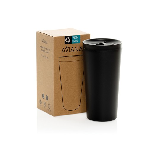 black Vaso reciclado RCS de Aviana™ Rowan de 500 ml