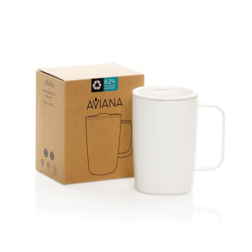 white Taza reciclada RCS de Aviana™ Rowan de 450 ml