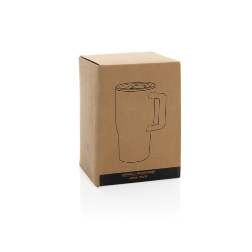 white Taza cerámica de lujo 490 ml