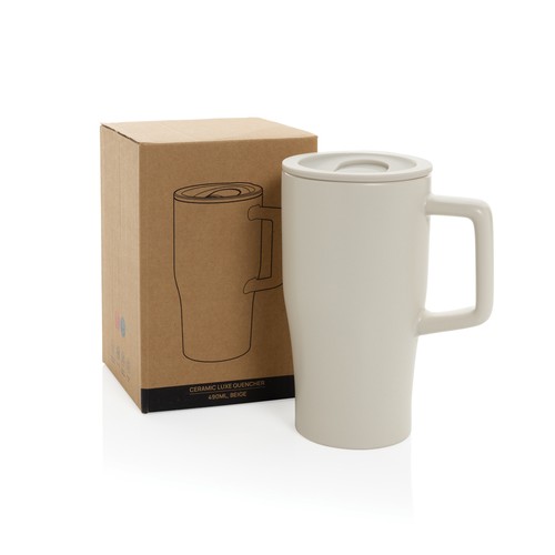 pardo Taza cerámica de lujo 490 ml