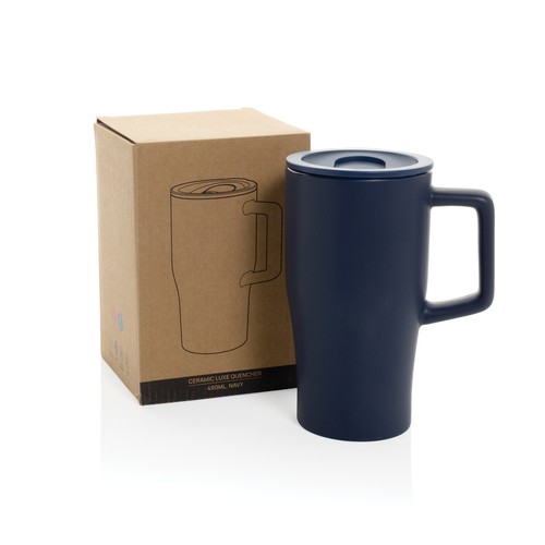 azul marino Taza cerámica de lujo 490 ml