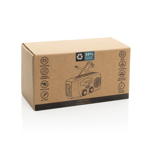 Radio d'urgence en plastique recyclé RCS RescueWave