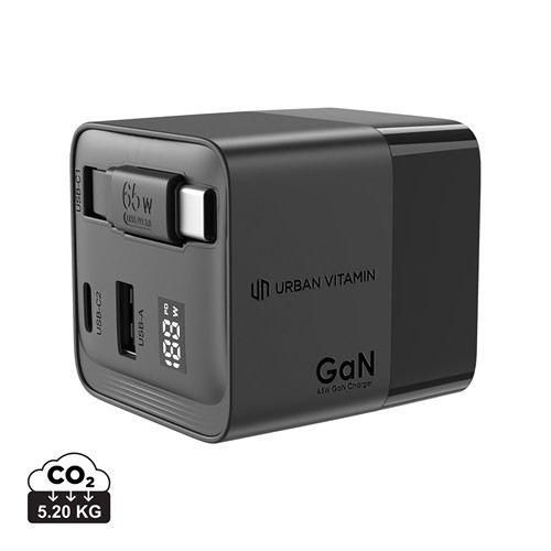 Chargeur 65W GaN avec câble Urban Vitamin Mendocino - 1