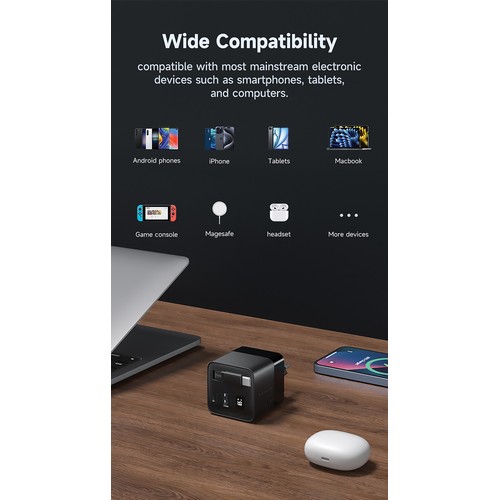 Cargador GaN Mendocino con cable retráctil Urban Vitamin 65W