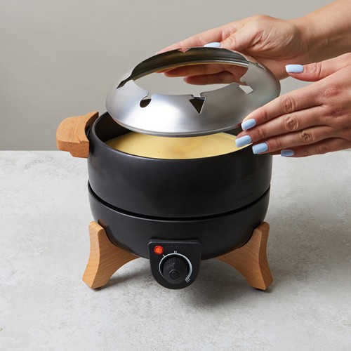 black Set fondue eléctrica para fiestas BOSKA 2,3 L (tipo F UE)