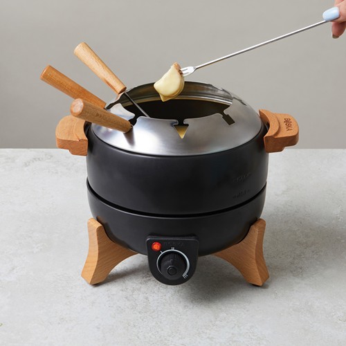 black Set fondue eléctrica para fiestas BOSKA 2,3 L (tipo F UE)