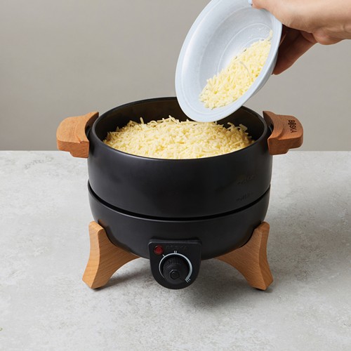 black Set fondue eléctrica para fiestas BOSKA 2,3 L (tipo F UE)