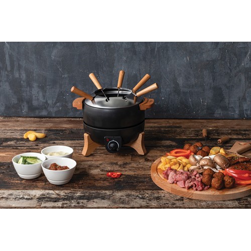 black Set fondue eléctrica para fiestas BOSKA 2,3 L (tipo F UE)