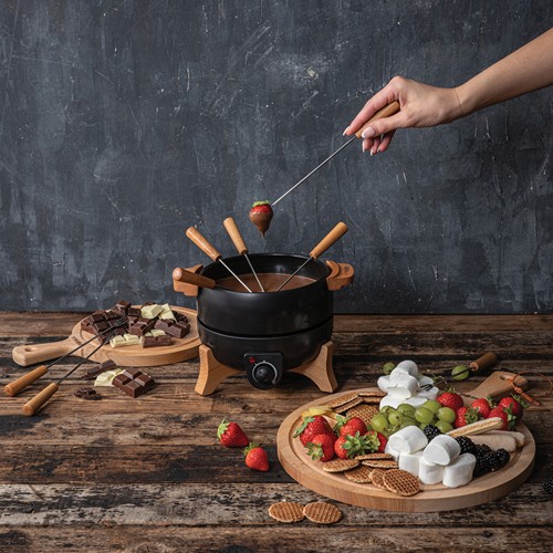 black Set fondue eléctrica para fiestas BOSKA 2,3 L (tipo F UE)