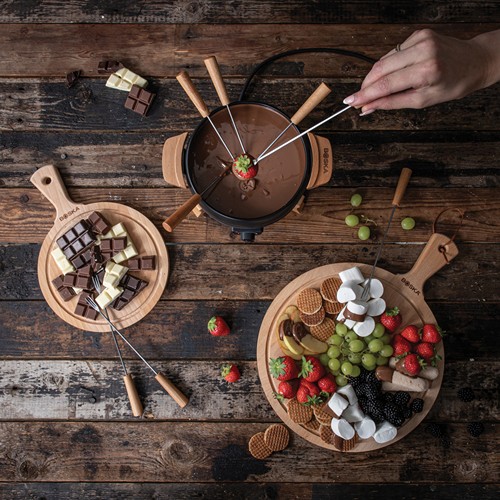 black Set fondue eléctrica para fiestas BOSKA 2,3 L (tipo F UE)