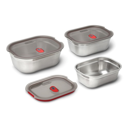 gray Tupper comida Black+Blum (3 piezas)