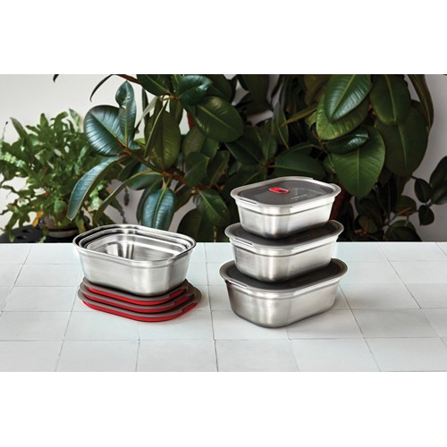gray Tupper comida Black+Blum (3 piezas)