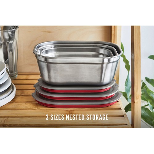 gray Tupper comida Black+Blum (3 piezas)