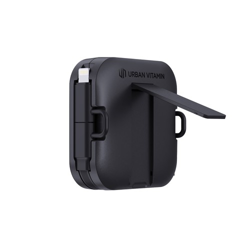 black Soporte Urban Vitamin San Jose 100W con cable retráctil