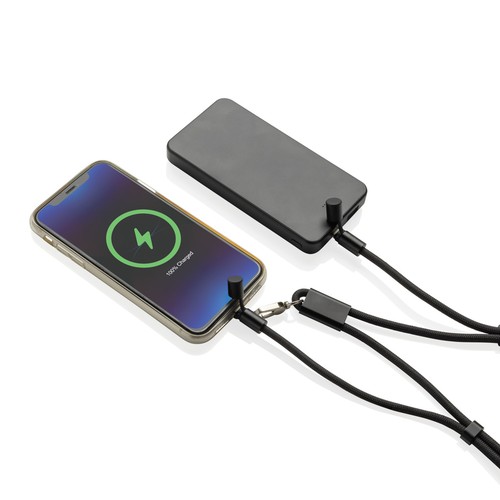 black Cable telefónico ajustable 160 cm LoopAmp RCS RPET cable 60W