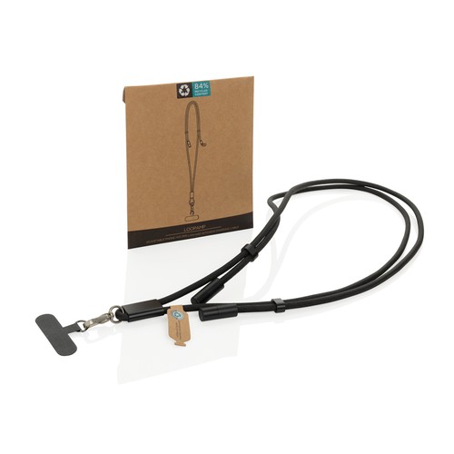 black Cable telefónico ajustable 160 cm LoopAmp RCS RPET cable 60W