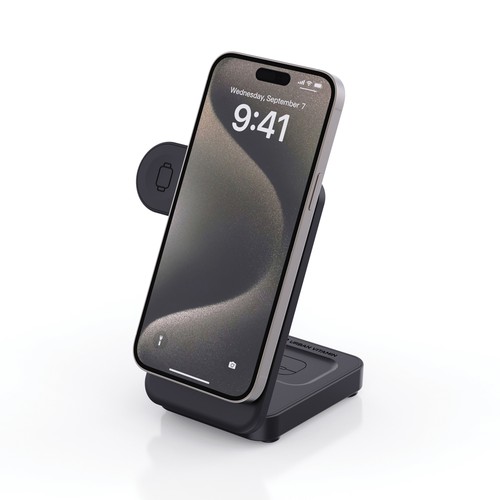 black Cargador magnético 3 en 1 RCS Urban Vitamin Arcadia 15W