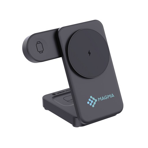 black Cargador magnético 3 en 1 RCS Urban Vitamin Arcadia 15W