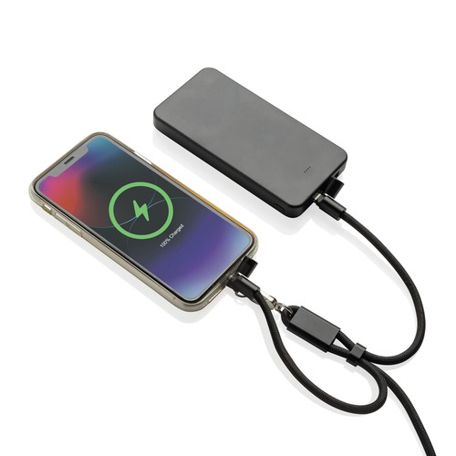 black Correa de muñeca para teléfono LoopAmp RCS RPET y cable 60W